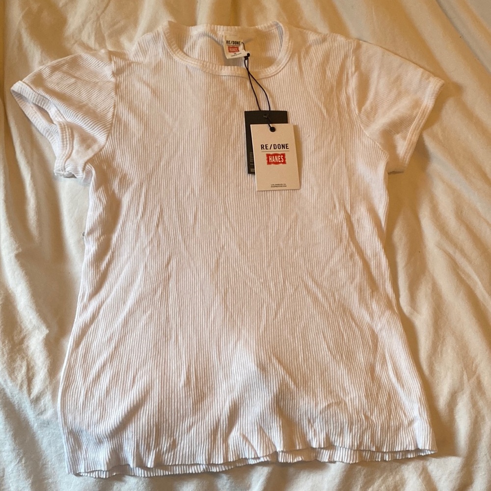 NWT Re/done x Hanes white tee
